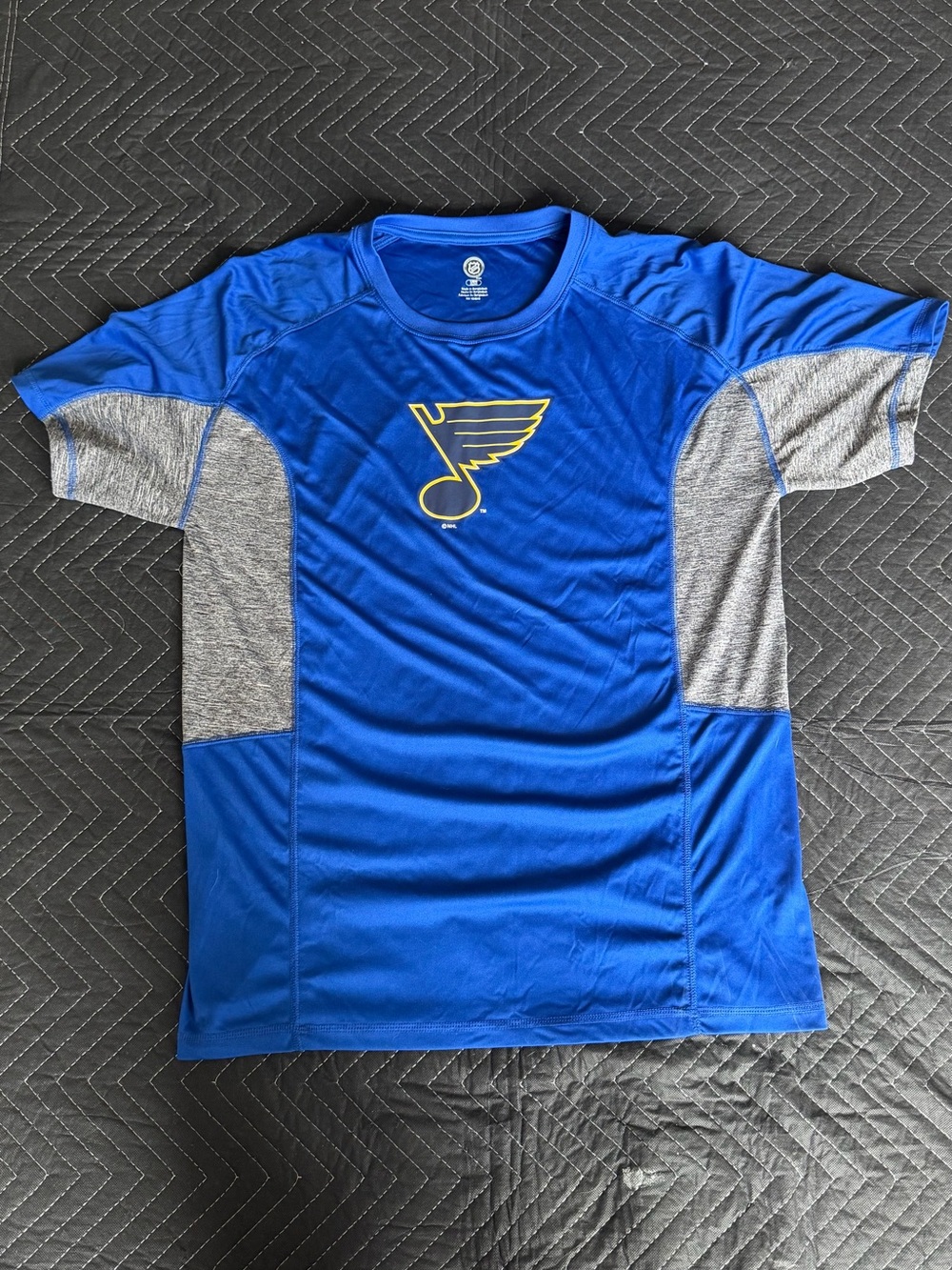 NHL Royal Blue and Gray St. Louis Blues Short-Sleeve Jersey